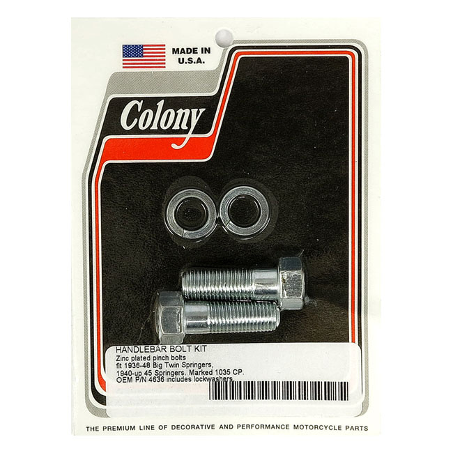 Colony Springer Handlebar Pinch Bolts 36-48 B.T., 40-57 45