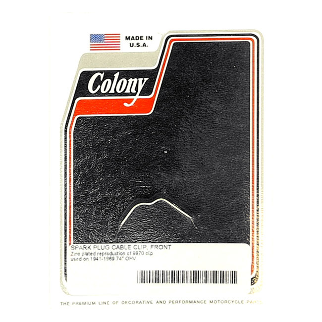 Colony, Wire Clip. Front Spark Plug Cable 36-64 74 Ohv