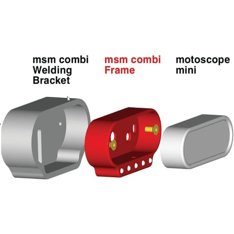 Motogadget, MSM Combi Frame with indicator lights. Polished  Polished