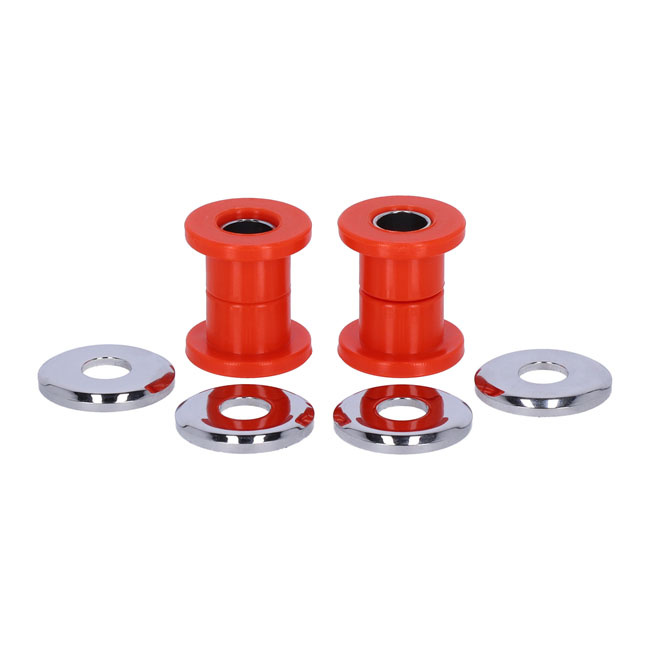 Handlebar Damper Kit, Red Polyurethane 18-23 Softail, 83-23 Flt/Tourin