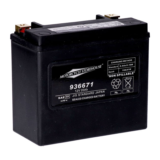 Mcs, Standard Series - Agm Sealed Battery. 12V, 20Ah. 320Cca Harley: 9