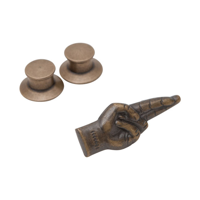 Loser Machine Lmc Good Luck Pin Anitque Brass One Size