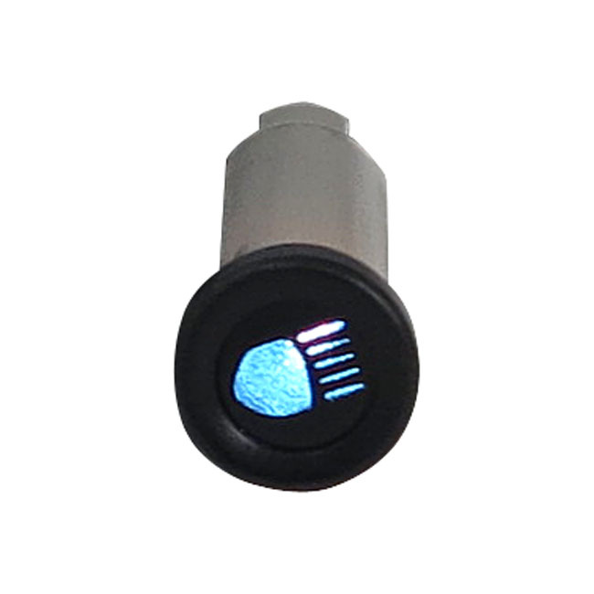 3/8 Indicator Light. Blue, With 'High Beam' Symbol 91-03 Various H-D M