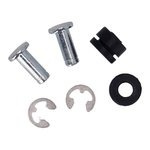 FL speedometer, ''46-47 face'', silver/black. 2:1 kmh  With 5/8-18 thr