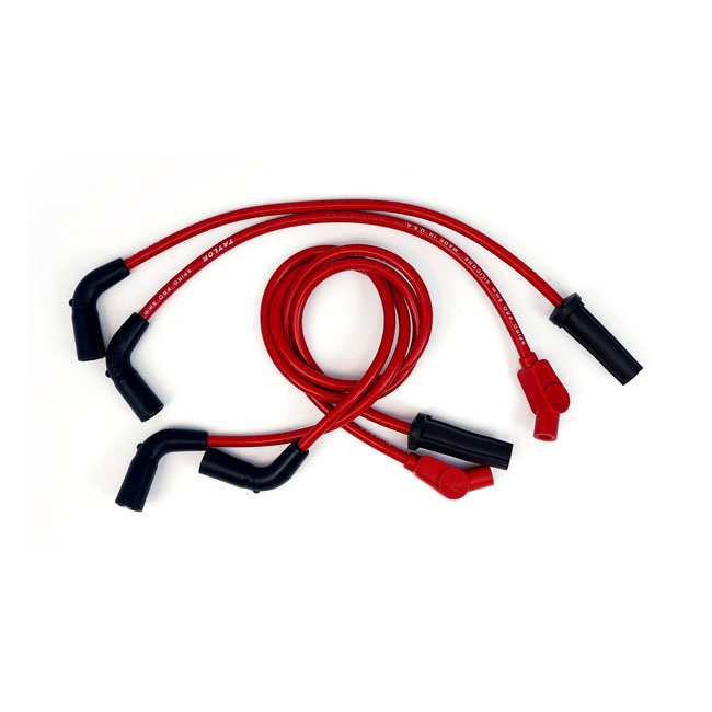 Taylor, 8mm Pro Wire spark plug wire set. Red 17-23 M8 Touring, 17-23