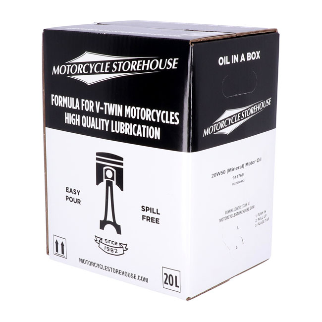Mcs, 20W50 (Mineral) Motor Oil. 20 Liter Box 84-23 B.T., 86-22Xl/Xr