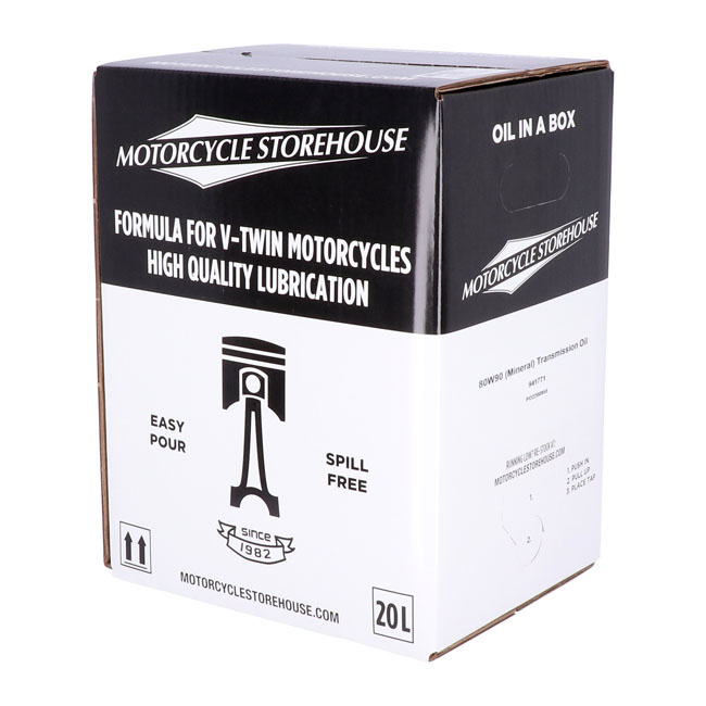 Mcs, 80W90 (Mineral) Transmission Oil. 20 Liter Box 36-23 All Big Twin