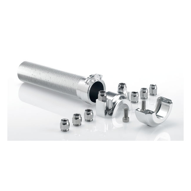 Biltwell, Whiskey Throttle Assembly. Polished 81-21 H-D With Dual Thro