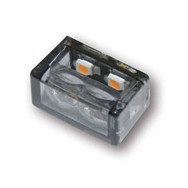 Cube-V Mini Turn Signals 2 Leds. Smoke Lens Universal