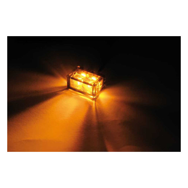 Cube-V Mini Turn Signals 2 Leds. Smoke Lens Universal