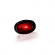 Ny Oval, Taillight. Black. Red Lens Universal