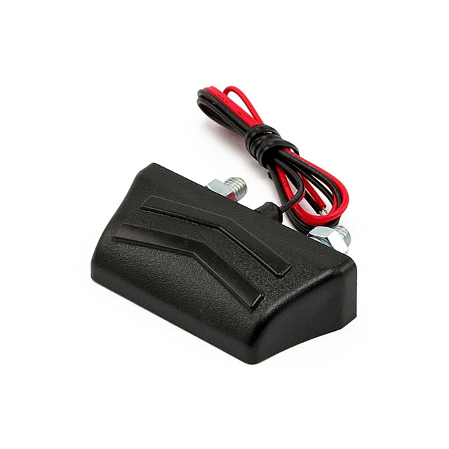 Led License Plate Light Stratton, Black. Ece Appr.