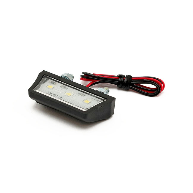 Led License Plate Light Stratton, Black. Ece Appr.
