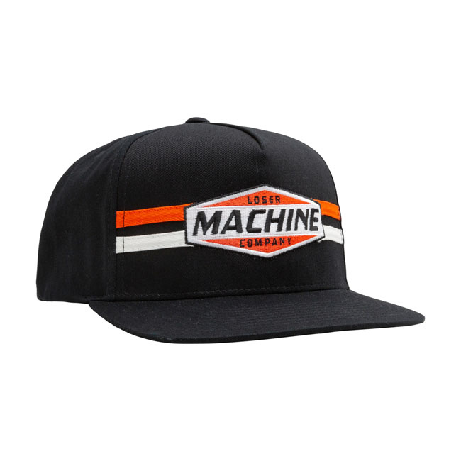 Loser Machine Anvil Snapback Cap Black  One Size Fits Most