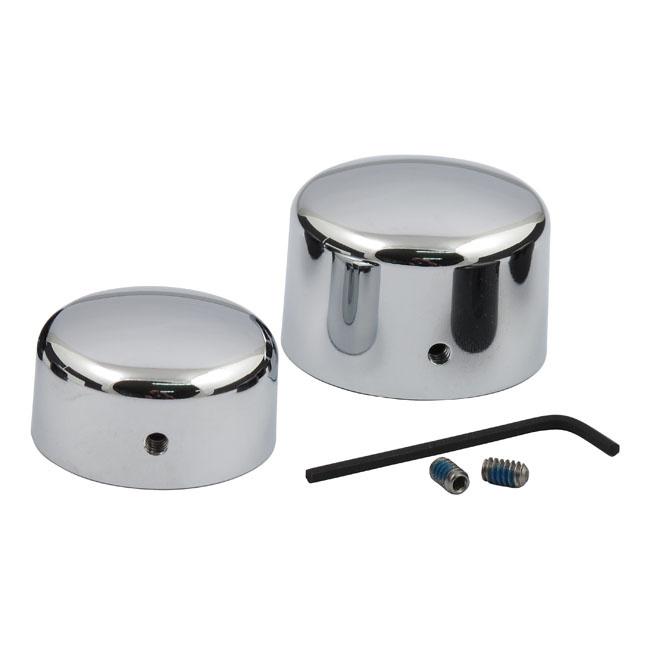 Rear Axle Nut Cap Kit 08-17 Softail, Dyna (Excl. Fxcw/C, Fxsb, Fxsbse,