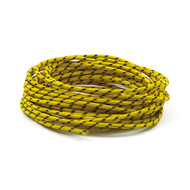 Classic Cloth Covered Wiring, 25Ft. Roll. Yellow/White