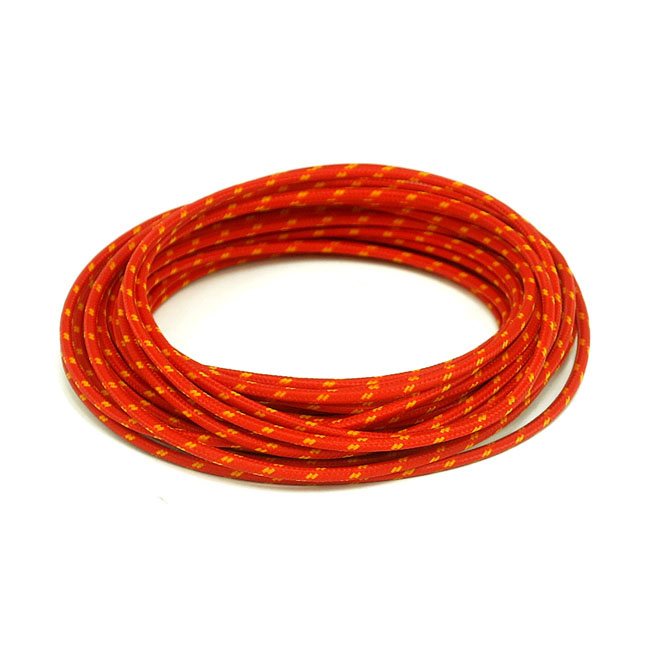 Classic Cloth Covered Wiring, 25Ft. Roll. Red/Yellow Universal