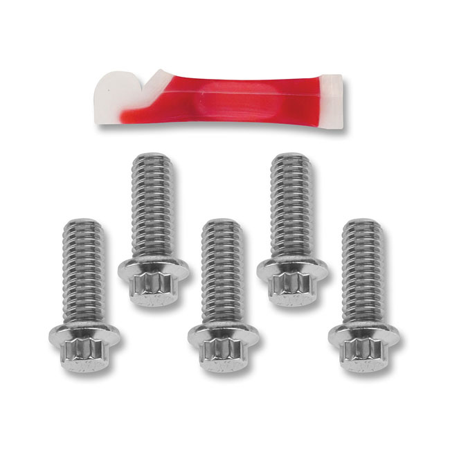 Pm, Brake Rotor Bolt Kit, Rear  Polished Ss 12-Point, 3/8-16 X 1, Bolt