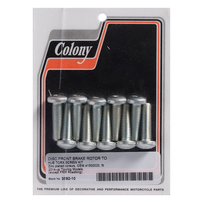Colony, Brake Rotor Bolt Kit 14-Up Flt/Touring (Excl Frm Roadking)