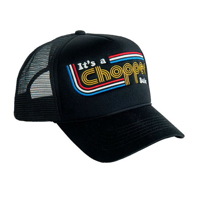 13 1/2 It'S A Chopper Baby Trucker Cap Black One Size Fits Most