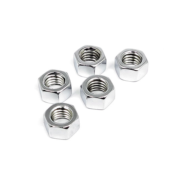 6/32 hex nut chrome 25-pack
