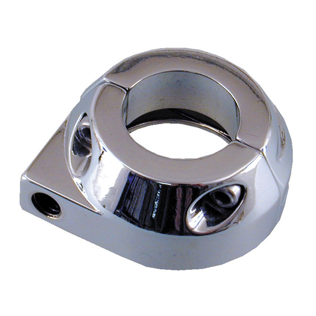 Custom Throttle Clamp, Single Cable. Chrome Custom