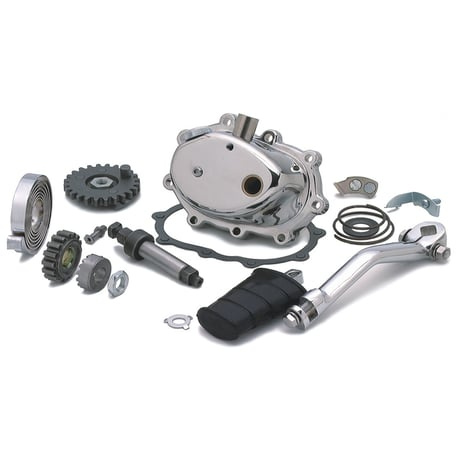 Kickstart kit, 4-speed. Polished 36-86 4-speed FL, FX (NU) With a poli