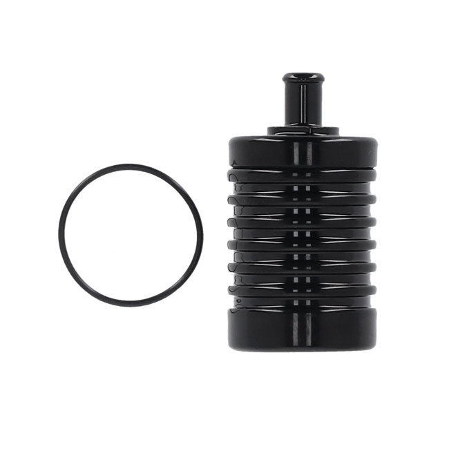 Dk Custom Products, 4 Stage Billet Catch Can. Black 93-23 H-D Models