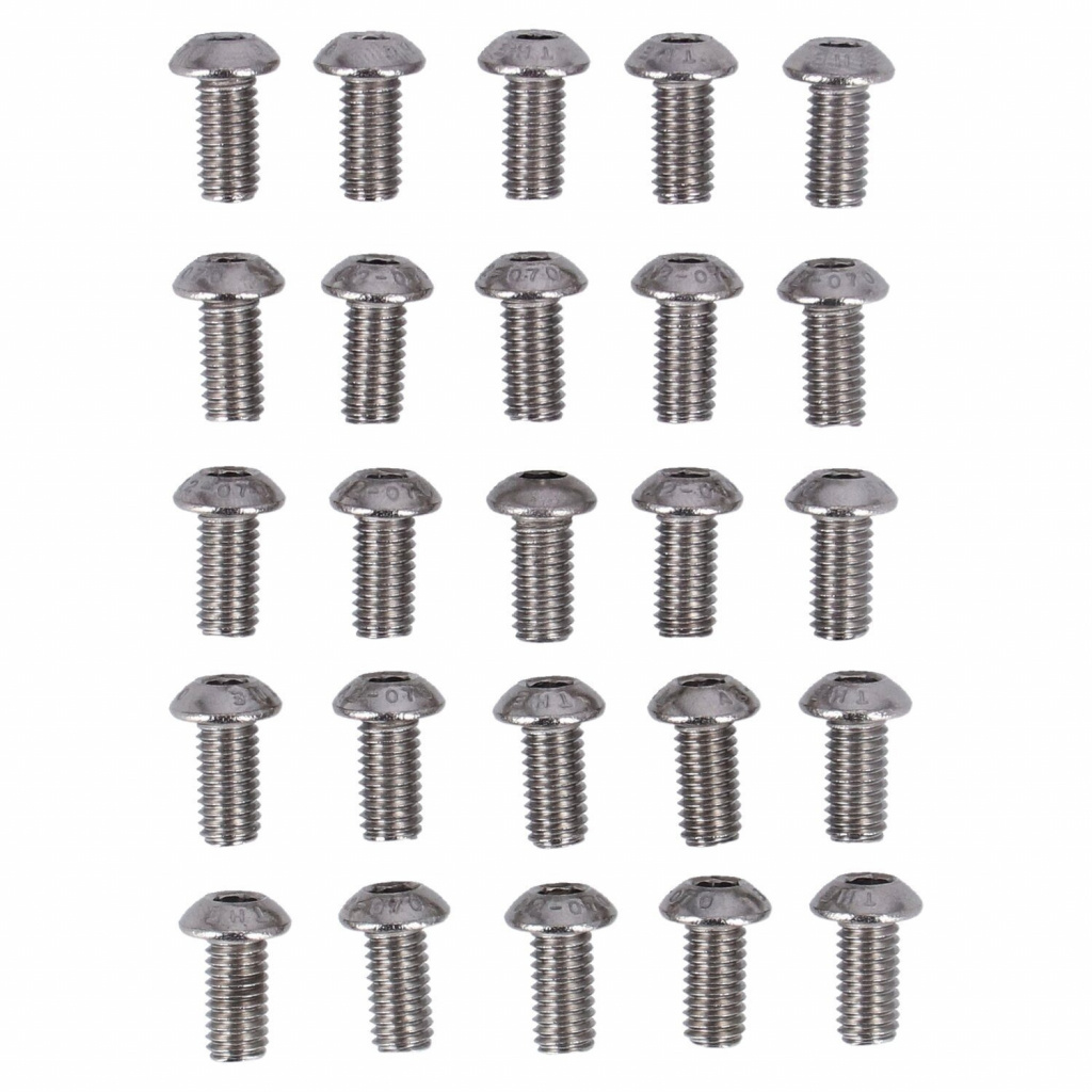 M4 X 12MM BUTTONHEAD BOLT, STAINLESS 25 pack