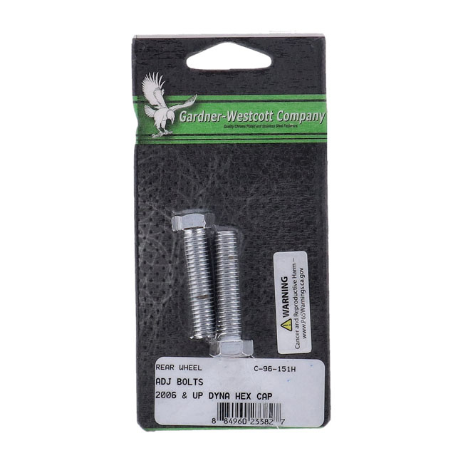 Gw Rear Wheel Adjustment Kit 06-17 Dyna Polished Chrome Hex