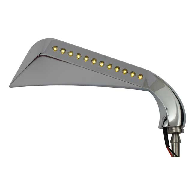 California Led Turn Signal Mirror Set. Chrome