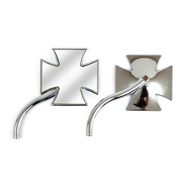 Maltese Mirror Set, With Styled Stem 65-Up H-D