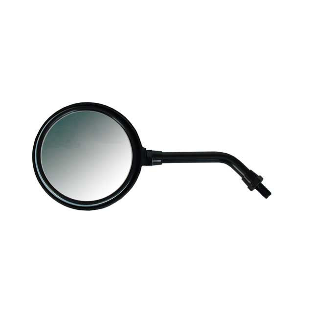 Texas Mirror. Black, Short Stem. Left Side