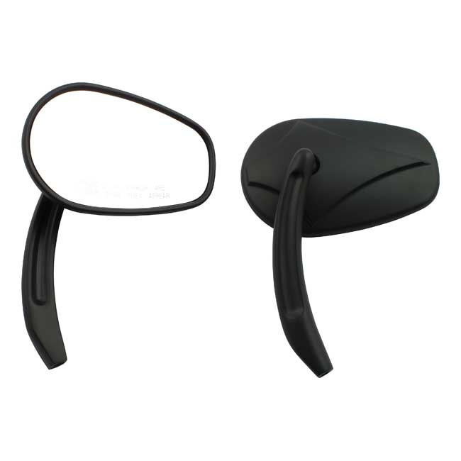 Daboss Mirror Set. Black 65-Up H-D