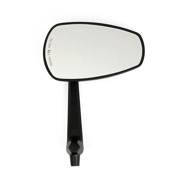 Slipstream Mirror Set. Straight Stem, Black