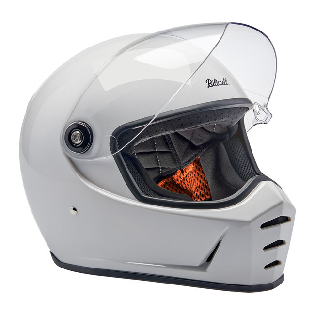 Biltwell Lane Splitter helmet gloss white Size 2XL Progressively style