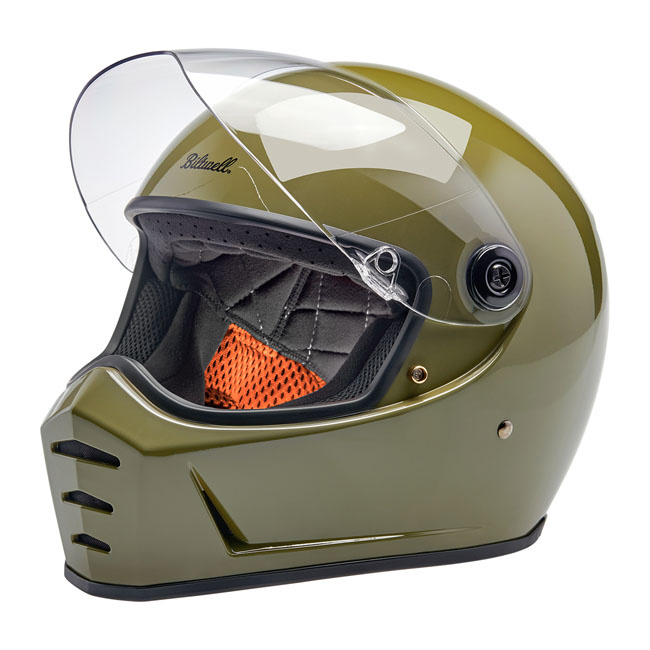 Biltwell Lane Splitter helmet olive green Size S Progressively styled