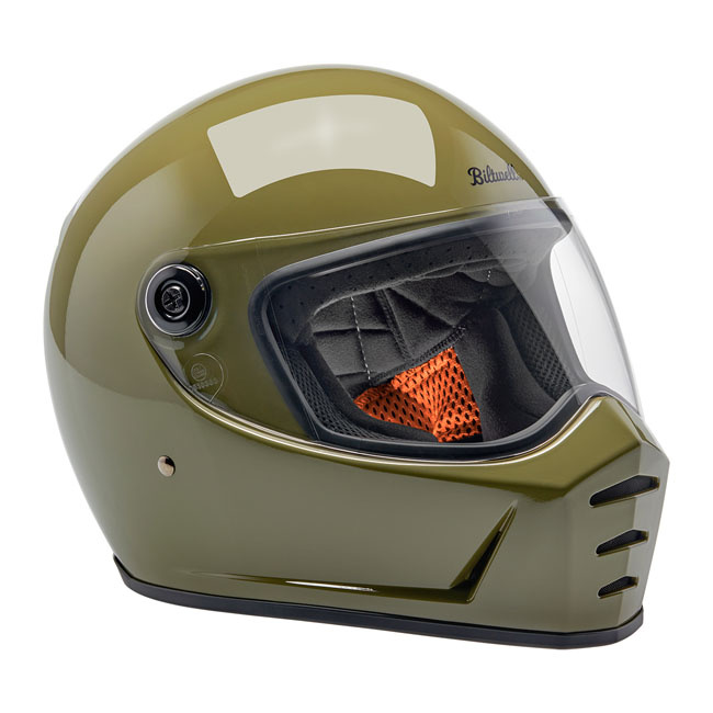 Biltwell Lane Splitter helmet olive green Size S Progressively styled