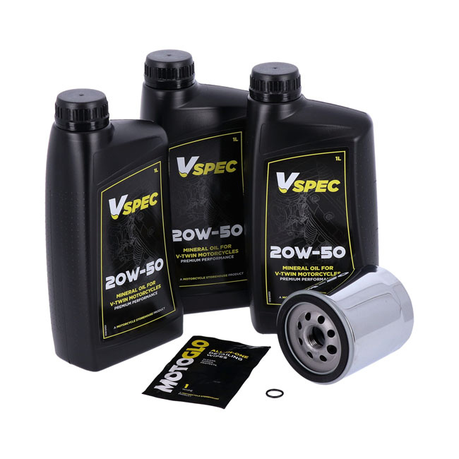 Mcs, Engine Oil Service Kit. 20W50 Mineral 00-17 Softail