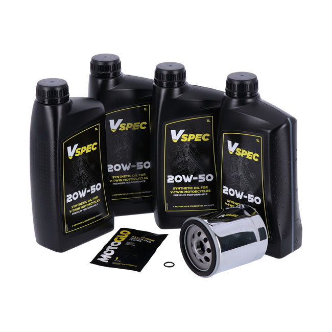 Mcs, Engine Oil Service Kit. 20W50 Synthetic 99-16 Touring
