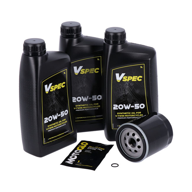Mcs, Engine Oil Service Kit. 20W50 Synthetic 99-17 Softail