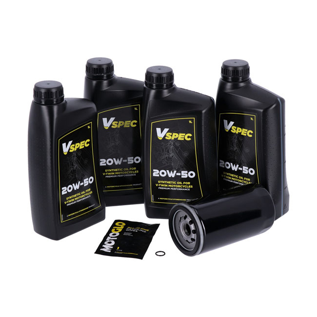 Mcs, Engine Oil Service Kit. 20W50 Synthetic 91-98 Dyna