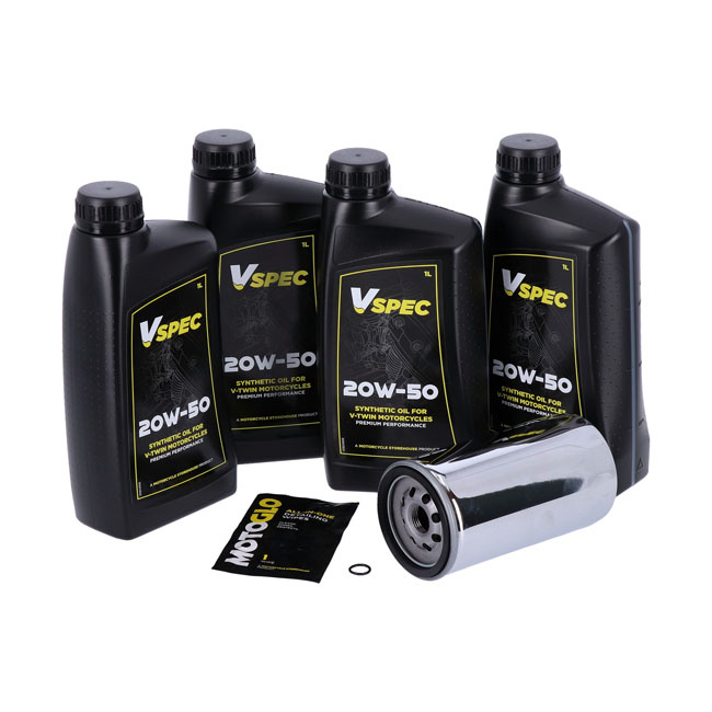 Mcs, Engine Oil Service Kit. 20W50 Synthetic 91-98 Dyna