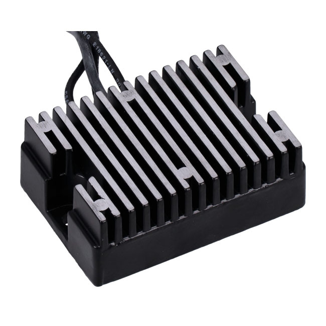 MCS, voltage regulator/rectifier. Black 70-75 Big Twin (NU) OEM replac