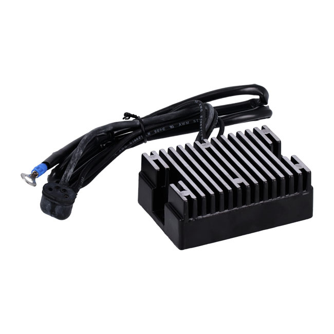 MCS, voltage regulator/rectifier. Black 70-75 Big Twin (NU) OEM replac