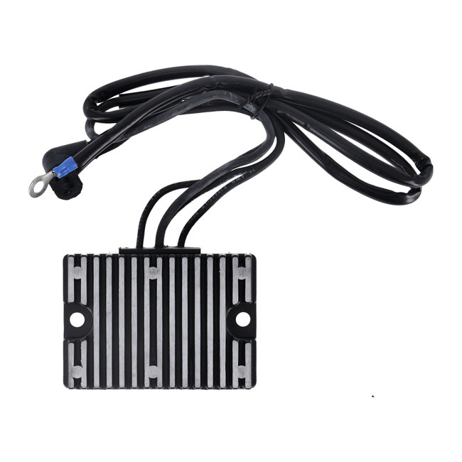MCS, voltage regulator/rectifier. Black 70-75 Big Twin (NU) OEM replac
