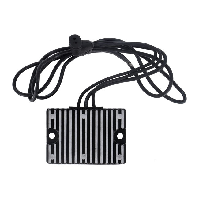 MCS, voltage regulator/rectifier. Black 76-80 Big Twin (NU) OEM replac