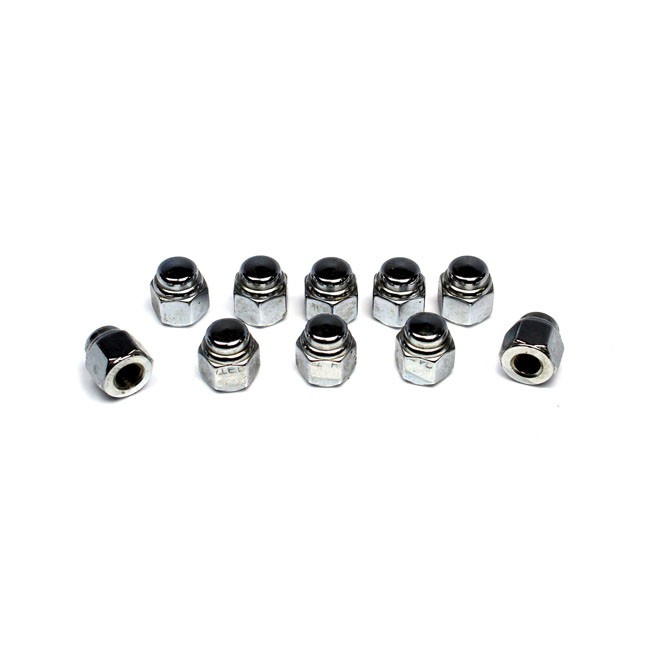 Colony, Cap Nuts 1/4-24 Chrome Plated Universal