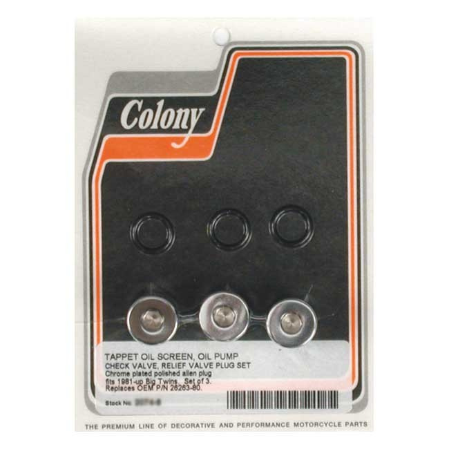 Colony Oil Pump & Crankcase Plug Set 81-99 B.T. (Excl. Tc)