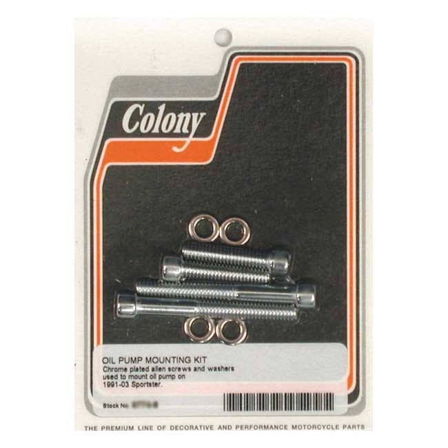 Colony, Oil Pump Mount Kit. Chrome Allen 91-21 Xl (Excl. 08-12 Xr1200)